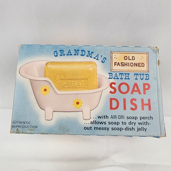 Vintage Grandma's Bathtub Soap Dish 1975 Air W/Dry Soap Perch‎ Granny Core - Picture 2 of 8